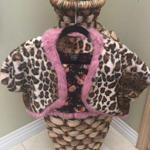 Betsey Johnson leopard shrug jacket